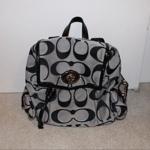 Coach Poppy Signature Backpack Purse